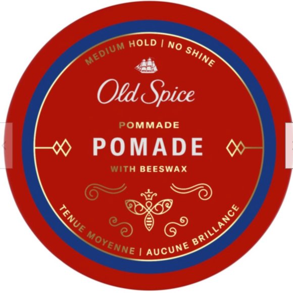 Lot of 2 Old Spice Pomade w/ Beeswax 2.22 oz Each---Medium Hold/No Shine